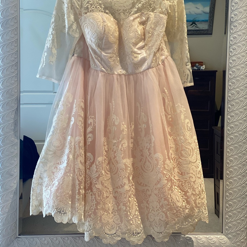 Gilded Grace Lace Dress